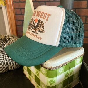 Wild West Infant/Baby Trucker Hat - Green and White